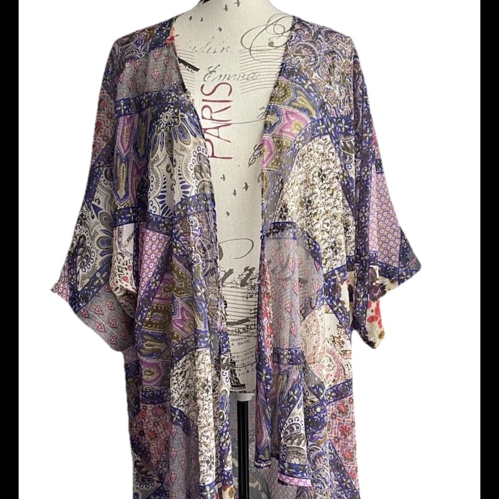 New Look Inspire Pink/Purple Kimono Women’s Size 18